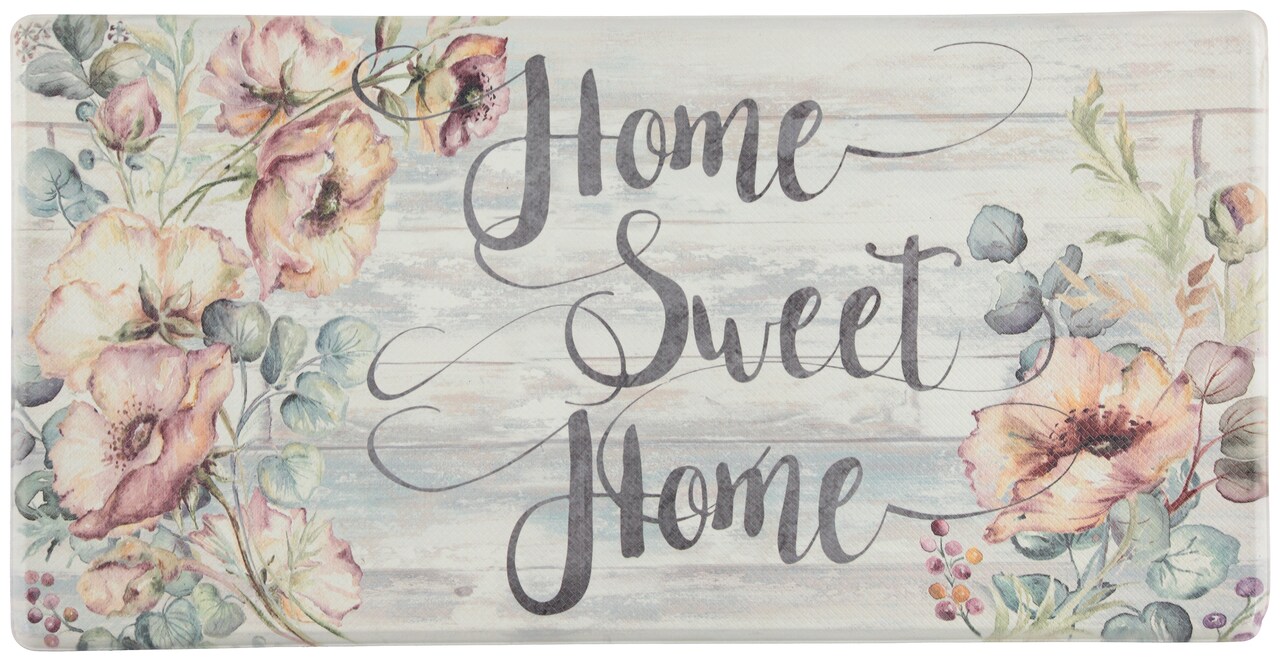 Oversized 20"x39" Anti-Fatigue Embossed Floor Mat (Home Sweet Home)